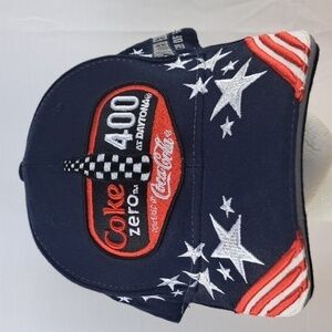 Nascar Daytona 400 Coke Zero USA limited embroidered blue zelcro casual hat